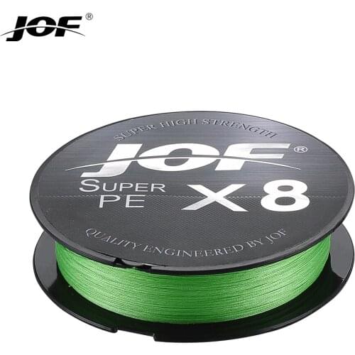 JOF Brand Super 2nd Generation Line W8 Fishing Line 150M 300M 500M 8 Strands Braided Fishing Line Multifilament PE Line 15-100LB