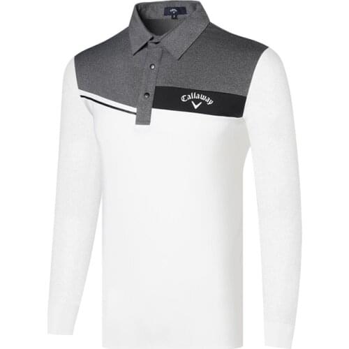 Mens Golf Wear Polo long-sleeved T-shirt comfortable, Breathable, Quick-drying, Sweat-absorbent Golf Clothing