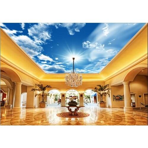 3d wallpaper custom mural non-woven 3d room wallpaper blue sky white clouds the sun ceiling murals photo 3d wall mural wallpaper