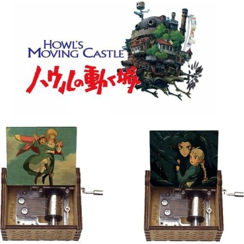 Newest design anime howls moving castle music theme Merry go round of life howl Sophie music box girls toy new year gift