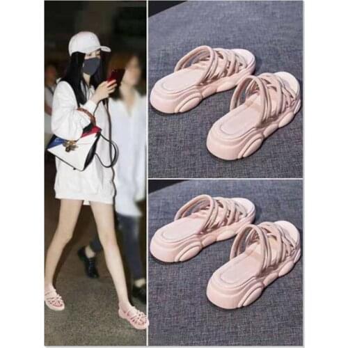 2021 New Summer Sandals And SlippersWear Thick-soled Casual Sports Net Red Fashion ins Tide Pregnant Womens Shoes