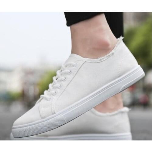 Canvas shoes, boys, white shoes, breathable sports, casual mens shoes