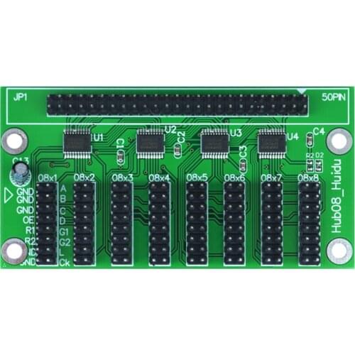 Hub08 adapter board 8 * hub08 interface, indoor monochrome and dual color module dedicated adapter board expansion interface