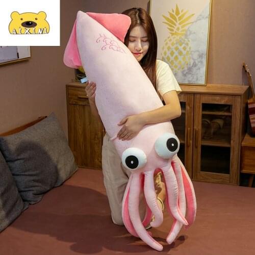 Squid Stuffed Animals Squid Plush Kawaii Doll Soft Toy Cute Food Pillow Squishy Toy Comforting Gift Giant Plushies Anime Plushie