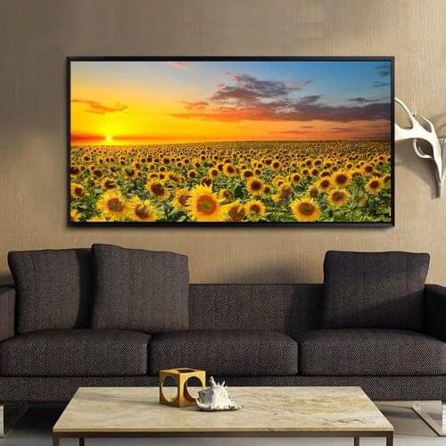 Full Square/Round Drill DIY Diamond Embroidery Cross Stitch 5D Diamond Painting Sunflower Scenery Mosaic Home Decoration