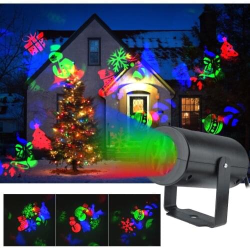 Christmas Projector Lights, 2019 Newest Version 12 Patterns Waterproof Decorations Indoor LED White Moving Light Snowflake Lamp