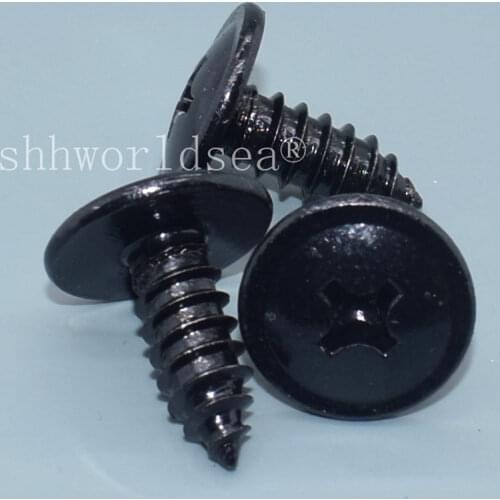 Shhworldsea 100pcs Round head cross tapping screw auto metal screw car metal clips automotive fasteners metal retainer