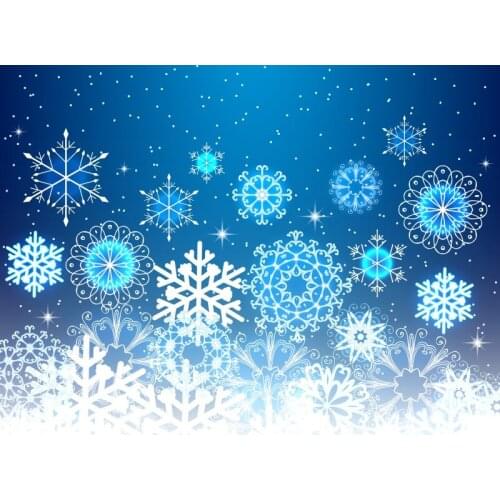 Snowflake Backdrop Baby Blue Photography Background Celebration Photo Booth Studio Decor