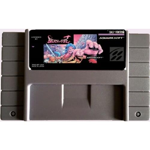 Save File breath of fire NTSC 16 Big Gray Game Card For USA Version Game Player