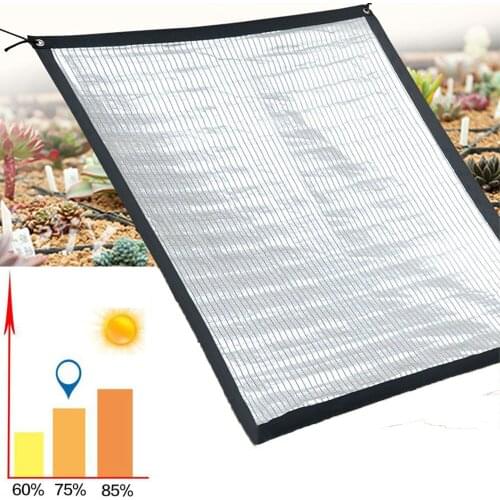 1PC Reflective Shade Cloth Aluminum Foil Shading Sail Sunscreen Shade Net for Garden Flower Plants Pergola Patio