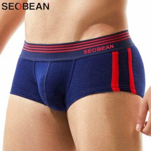 3 pieces / lot Brand Underwear Men Boxer U Pouch Sexy Underpants Cotton Trunks Boxers Shorts Male Panties Low Waist Size M-XXL