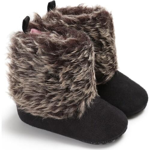 Winter 0-1 years old men and women baby snow boots warm plus velvet indoor and outdoor baby toddler shoes