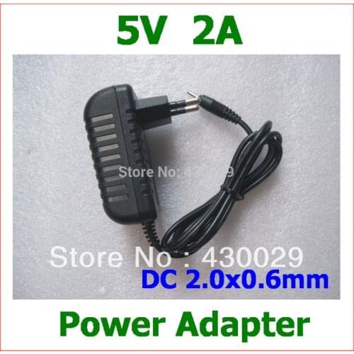 100pcs 5V 2A Wall Home Charger US EU Plug for Tablet Power Adapter Supply DC 2.0x0.6mm