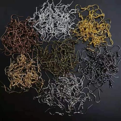 100pcs/lot 20x17mm DIY Earring Findings Earrings Clasps Hooks Fittings DIY Jewelry Making Accessories Iron Hook Earwire Jewelry