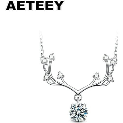 2.0ct 8.0mm round shape Cut EF VVS1 Moissanite 925 Silver Diamond Test Passed Necklace Christmas Gift JE-06