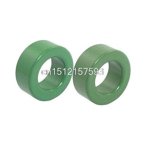 2 Pcs 0.2" Outside Dia Magnetism Ferrite Ring Core Green
