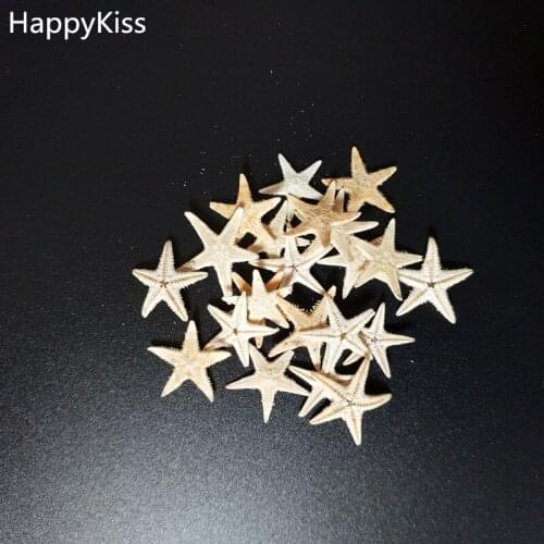 HappyKiss 20pcs Mini Starfish Craft Decoration Natural Sea Stars DIY Beach Cottage Wedding Decor sea shells party