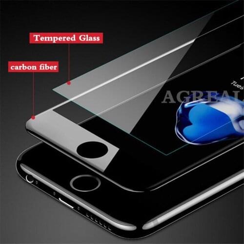 2000pcs Freeship Soft Carbon Fiber Edge Tempered Glass Screen Protector for iPhone 6 6s 7 8 Plus XS XR XS MAX Tempered Glass