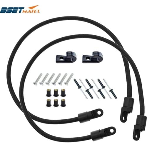 2X Kayak Paddle Keeper boat Bungee Paddle Holder Canoes paddle clip Marine Rigging Accessory with J Hooks and Screws Or Rivets