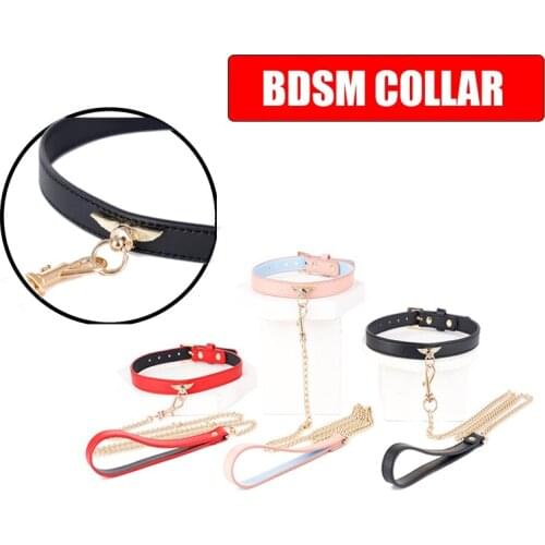 3 Colors Luxury Collars Bondage Cow Leather Erotic Sex Collar Products BDSM Restraint Adult 18 Sex Toys For Women Couples
