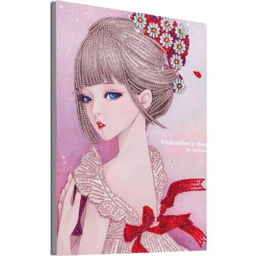 Chingaco Cute Girl 5D Special Shape Rhinestone Diamond Painting