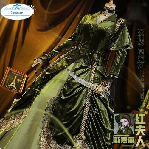 Anime! Identity V Scarlett Bloody Queen Mary Elegant Dress Gorgeous Uniform Cosplay Costume Halloween Party Outfit For Women NEW