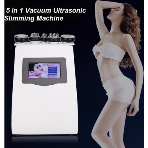 5 in 1 Vacuum Lipo Ultrasonic 40K Cavitation bipolor RF Cellulite Removal Body Slimming Machine Weight Loss Salon Equipment