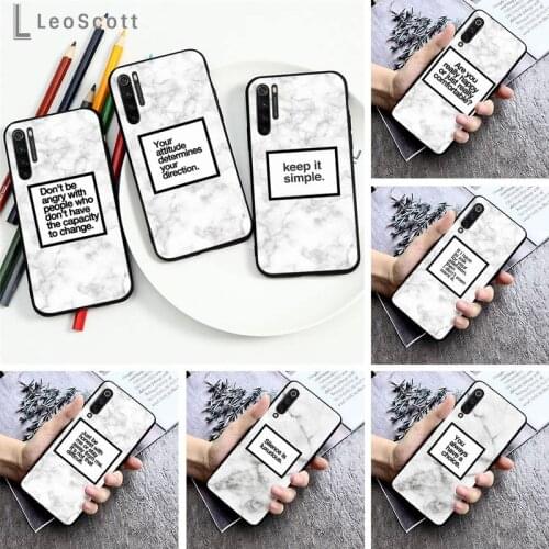 Marble Alphabetic text pattern Luxury Phone Case For Xiaomi Redmi note 7 8 9 pro 8T 9S Mi Note 10 Lite pro