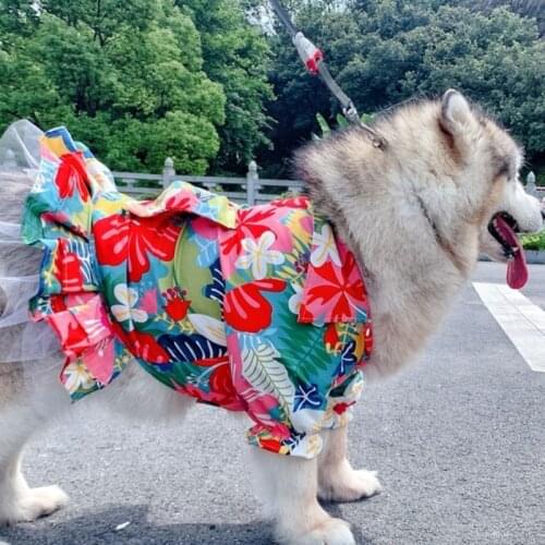 Summer Dog Dress Princess Skirt Small Medium Large Big Dog Clothes Dresses Schnauzer Samoyed Husky Golden Retriever Clothing New