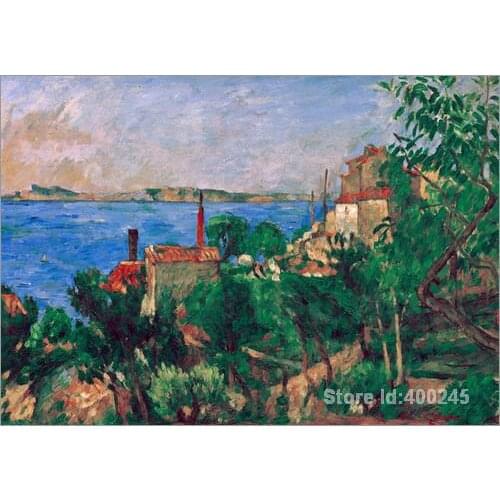 Best Art Reproduction La mer o l Estaque Paul Cezanne Paintings for sale hand painted High quality