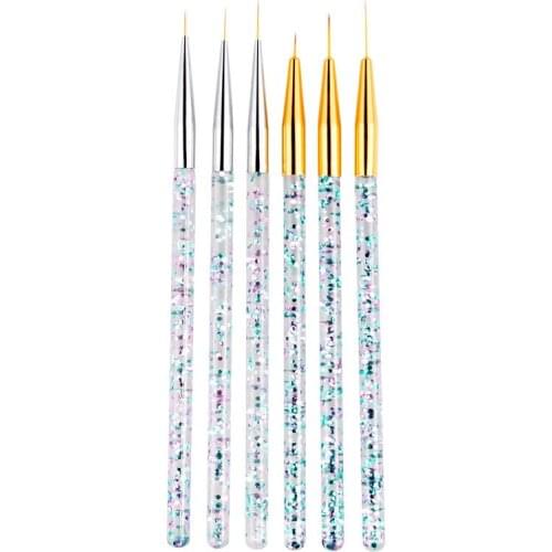 3/1Pcs Acrylic French Stripe Nail Art Liner Brush Set Ultra-thin Line DIY Drawing Pen Manicure Tool Nail Acrylic Accessories