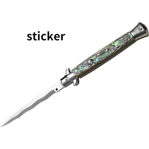3D Automatic Switchblade Knife Waterproof Stickers for Car Or Home Decor Truck Decal Bumper Window Graffiti Stickers