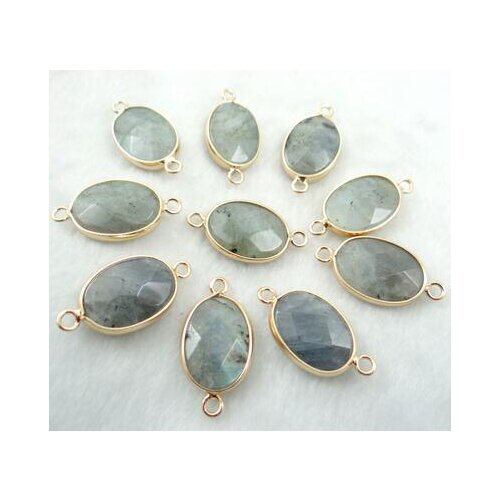 Natural stone labradorite Turquoises Quartz crystal Bracelet Connector Pendant for diy Jewelry making necklace Accessories12PCS