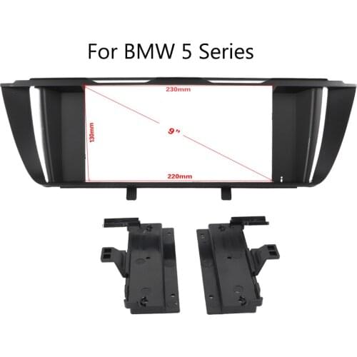 New Double Din Universal Black ABS Fascia Frame For BMW 5 Series Refit Car Android 9"Radio Navigation DVD Mounting Dashboard