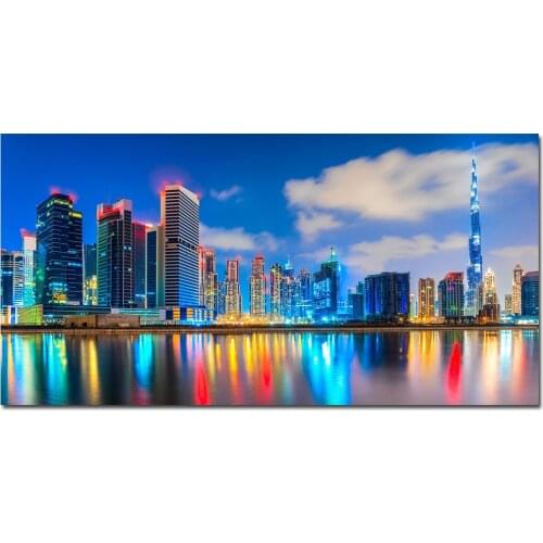 Cityscape Dubai Dutch Seacoast Neuschwanstein Posters and Prints Sveti Stefan Sunset Wall Pictures for Living Room Decoration