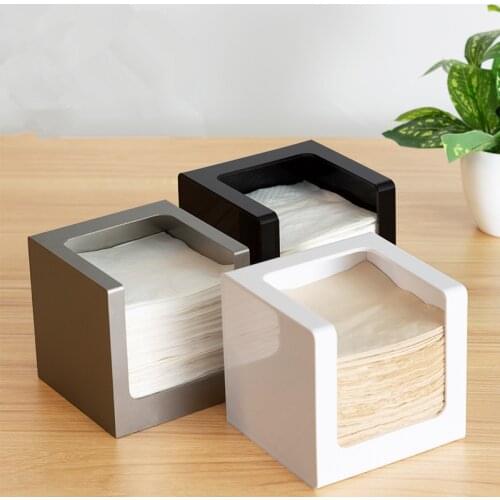 Simple Square Acrylic Napkin Box Brief Tissue Box Container Napkin Storage Container High Quality Home Table Decoration