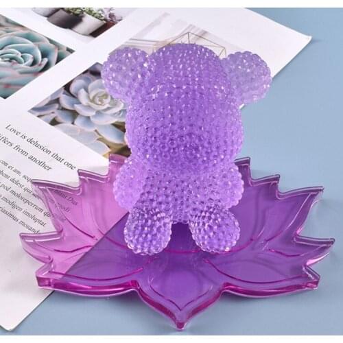 DIY Crystal Epoxy Resin Mold Lotus Coaster Tray Cup Mat Casting Silicone Mould R7RF