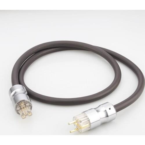 Hi-End EU Schuko power plug Viborg VP1606 OFC RISR 6MM square AC Power cords Cable Audio Grade 16MM