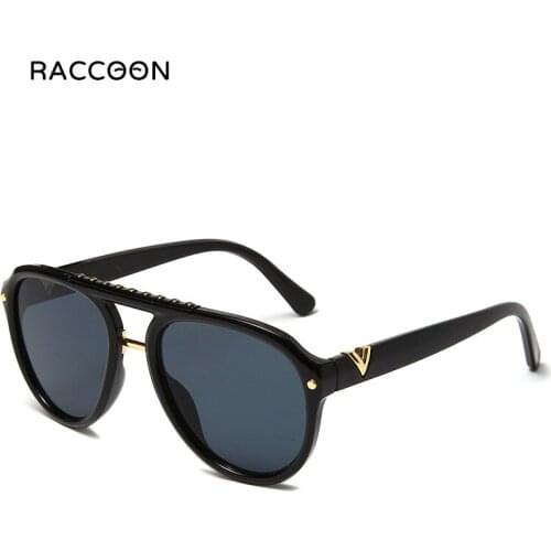 Refined Luxury Brand Design Black Shades Lady Sun Glasses Women 2021 Fashion Metal V Leg Pilot Sunglasses Vintage Eyewear Uv400