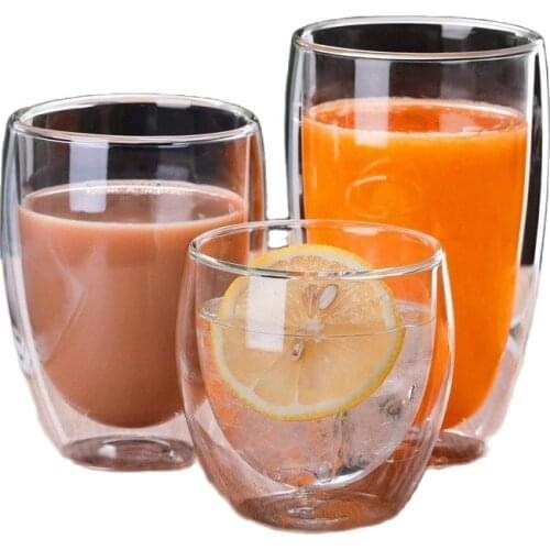 Thickened Glasses Double-layer Glass Egg-shaped Cup Insulated Household Coffee Cup Water Cup Juice Cup Milk Cup