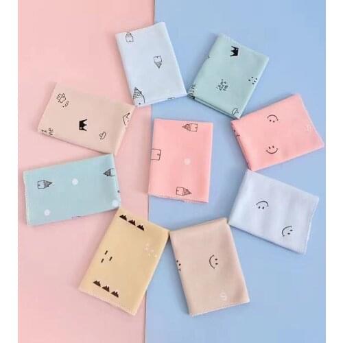 10pcs/pack Baby Knitted Cotton Saliva Towels Wholesale Breathable Newborn Square Bib Infant Thing Babies Accessories Newborn