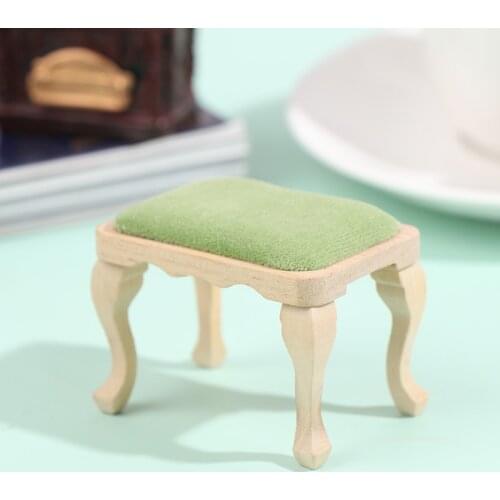 1/12 Dollhouse Mini Furniture Stool Simulation Chair Furniture Model Toys for Doll House Decoration Miniature Accessories