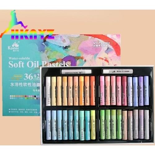1sets Kuelox Art Soft Oil Crayon/Crayon Macaron/Morandi/Artist Grade 24/36 Color for Artist Oil Crayon Painting
