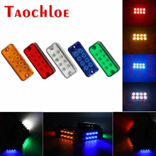 10Pcs Truck Side Lights24V Clearance Lights For Trailer Tractor Lorry Boat Signal Lamp Car External Light Red White Amber Blue