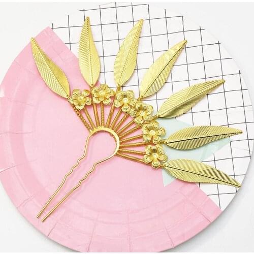 2020 Ethnic Style New Trendy Gold Hairsticks Leaves With Flowers Pendant All Kinds Of Hair Accessories For Woman Jewelry Gifts