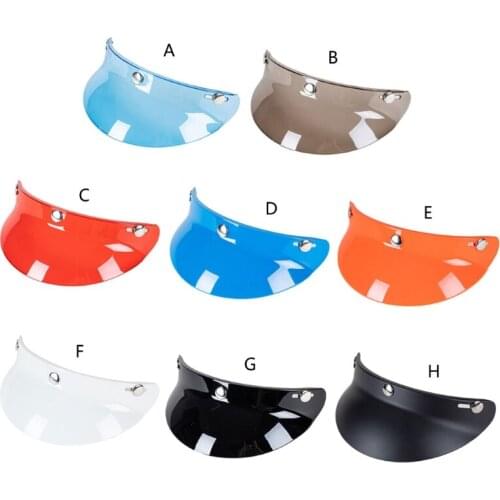 3XUB 3/4 Open Face Helmet Visor Sun Shade Protector for 3-snap Retro Motorcycle Helmet Accessories