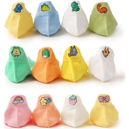 Kids 4 Pairs Cotton Socks Short Ankle Set Funny Cartoon Expression Kawaii Sock