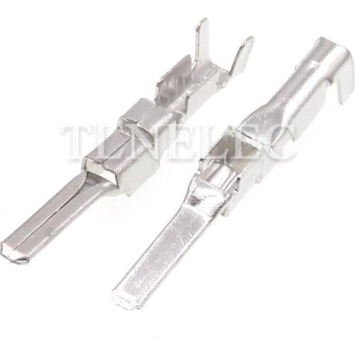 50pcs 2.2 Series Car Crimping Wire Terminal Auto Connector Metal Male Splice Pins of DJ611B-2.2X0.6A Spade Terminals