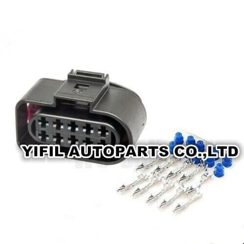 50pcs/lot 1J0973735 HEADLIGHT ELECTRICAL PLUG RH FOR AUDI A6 C5 3.0 2003 VW Seat 10 pin waterpoof female ignition coil connector