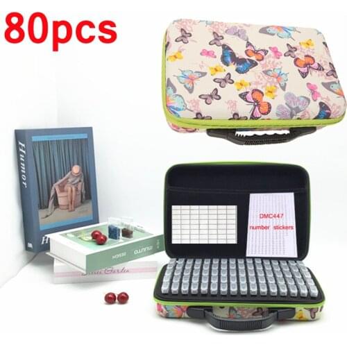 80 boxs diamond painting box Diamond Embroidery Accessories diamond mosaic Carry Case Container Storage Box Hand Bag Tools